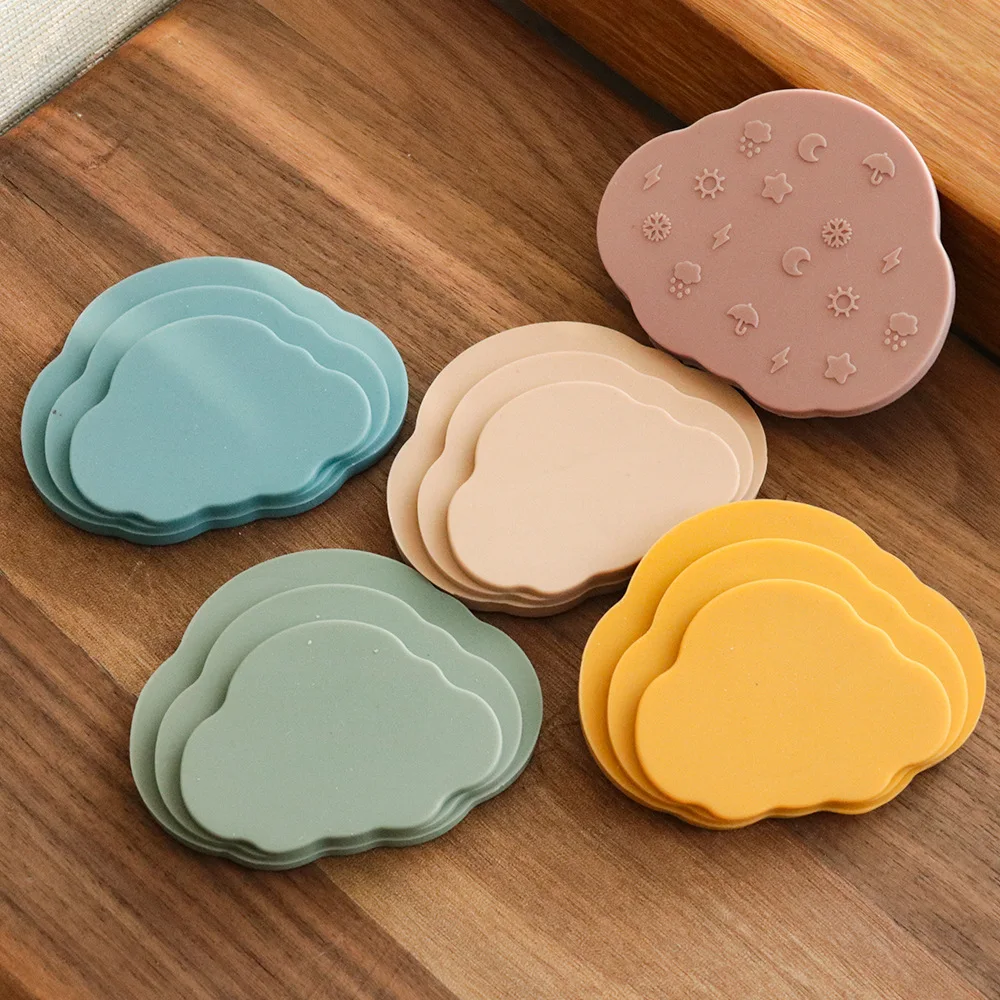 Silicone Stacking Toys Building Blocks Educational Montessori Toddlers Kids Toys Cloud Rainbow Stacker Nesting Puzzle Blocks