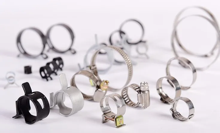 Stainless steel plated zinc car spring lock pipe hose clamp