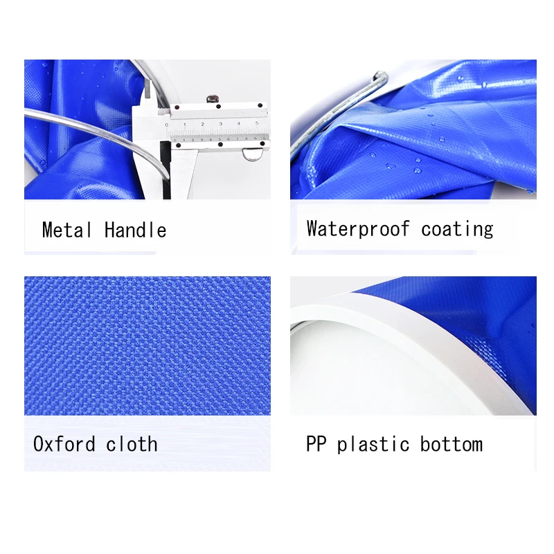 Travel Multifunctional 20L Portable Folding Bucket Clean Folding Bucket with Strong Handle