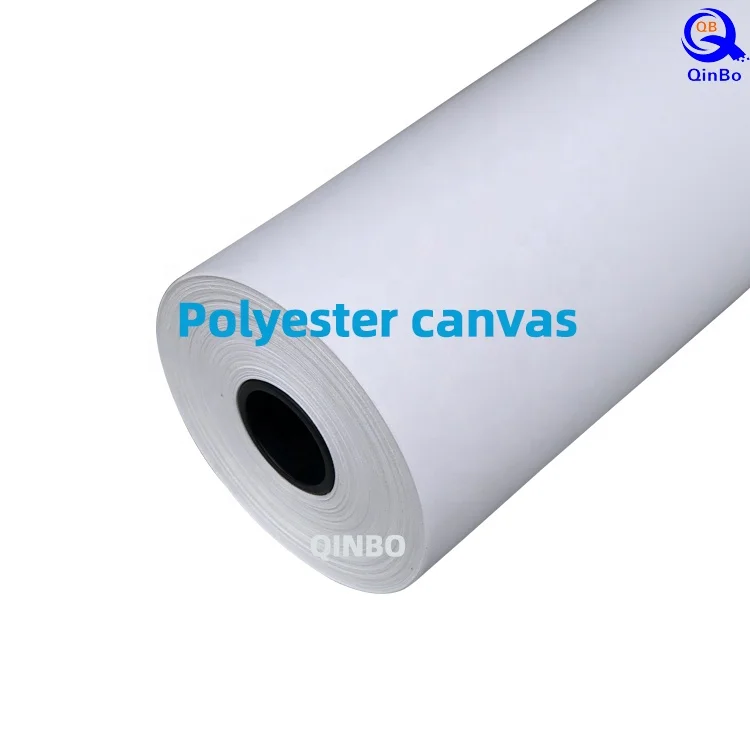 220gsm Waterproof Matte Polyester Canvas Roll Printing Inkjet Blank Canvas Roll The texture is thin and light