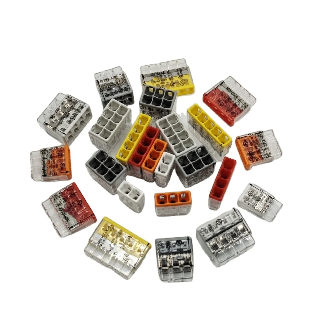 2773 3p new wagos terminal quick wire connector 2 pin 402 403 404 4 hole 405 406 408 5 way bulk wagos electrical cable connector