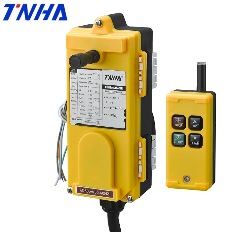 TNHA  F21-E1B-2S industrial universal waterproof remote pendant wireless control for gantry hoist crane radio control