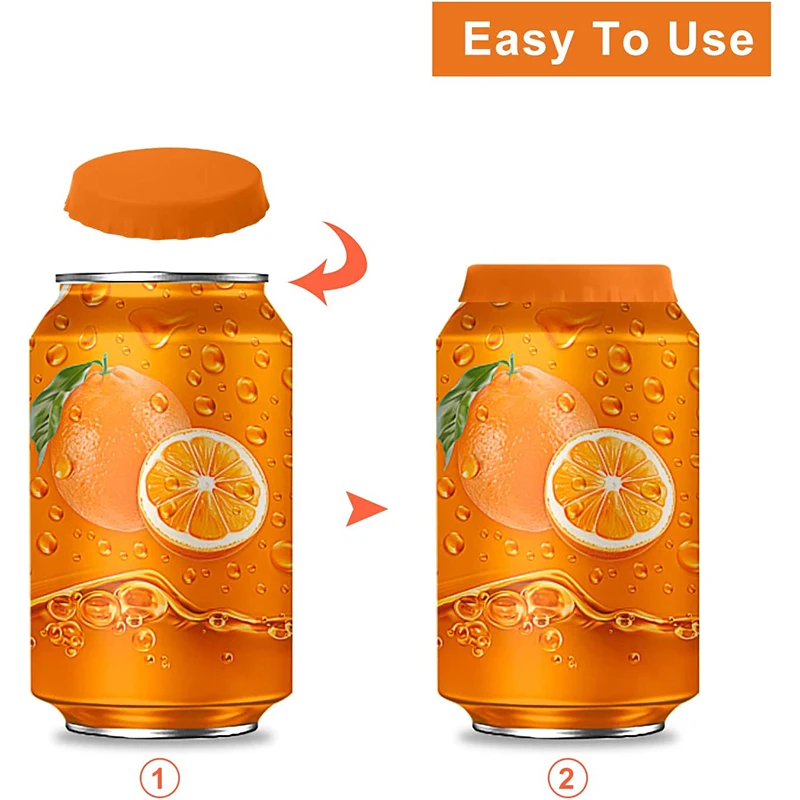 No Spill Soda Beer Saver Can Lids Silicone Drink Lid BPA-Free Reusable Silicone Covers Can Stopper Protector For Juice Beverage