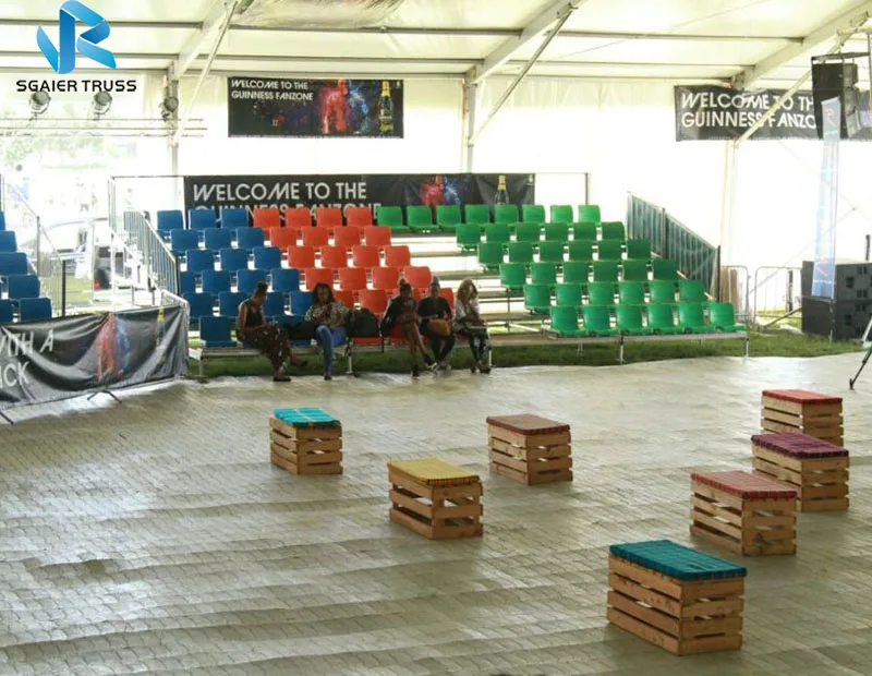 Temporary  Bleacher Grandstand Seating System Stadium Metal aluminum layer Tribune Used For Audience