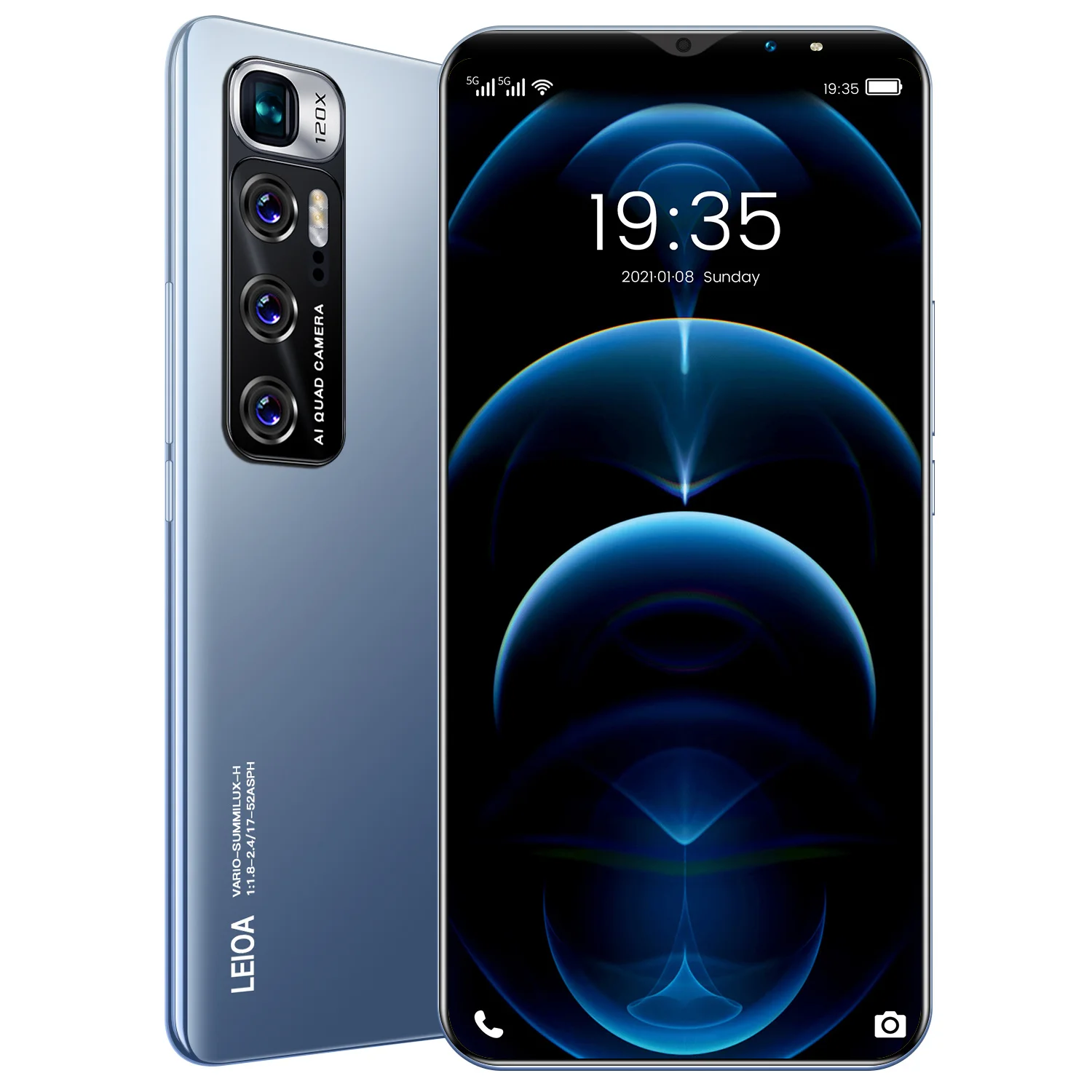 Новые мобильные телефоны M10 Plus 6 1 дюймов 12 Гб ОЗУ 512 ПЗУ смартфоны с двумя SIM-картами HD-экран распознавание лица/отпечатков пальцев 5G Android сотовый