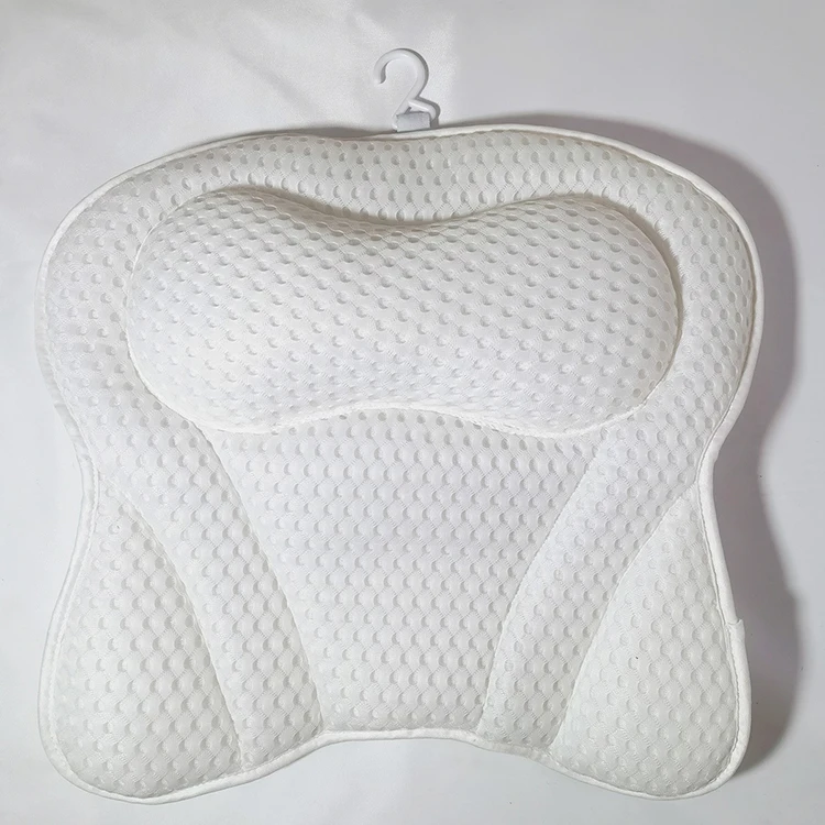 4D Air Mesh Thick Soft Bathtub Pillow Back Neck Support Pillow, Spa Cushion for Tub Relaxing Headrest Bath Pillow