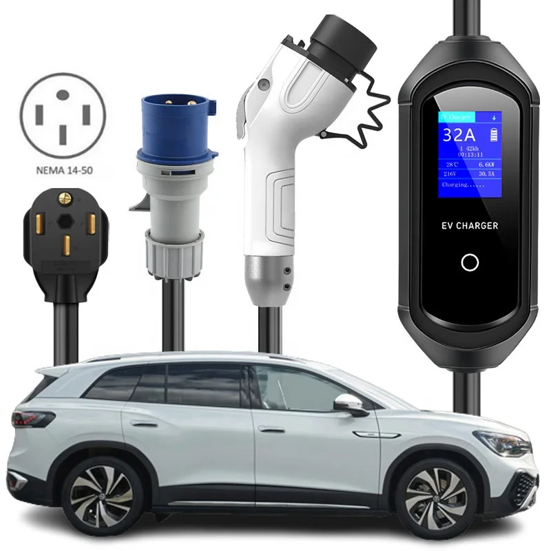 Level 2 EV Charging GBT Portable Mode 2 AC EV Home Charger for BYD E2 E5 E6 Han DM Plug-in Hybrid Electric Car PHEV Charger GBT