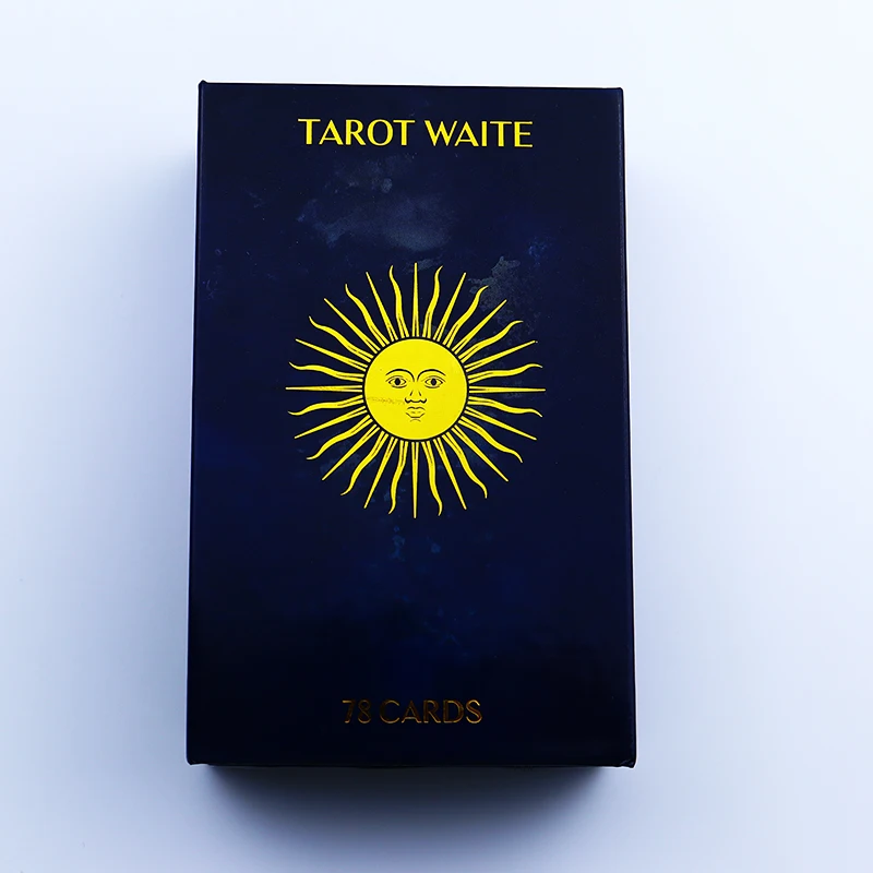 Custom Premium Tarot Deck Printed Eco Friendly 24K Gold Tarot Cards German Wholesale Plastic With Gold Edges Tarot Cards