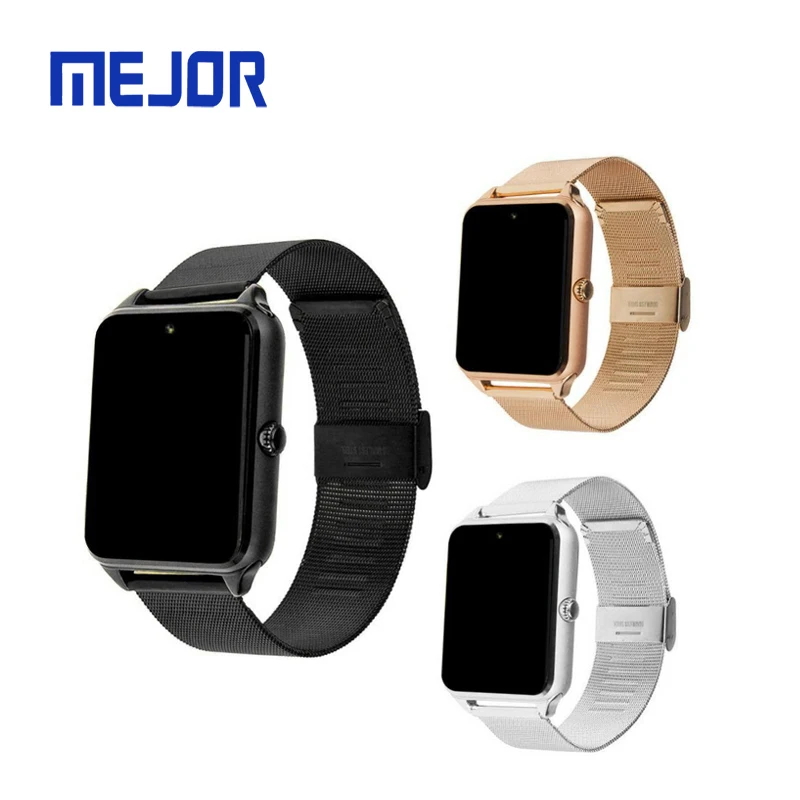 Golden metal bracelet Z60 mobile watches HD usb sports wrist band W9 wearfit phone smart watch