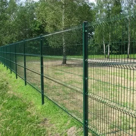 Factory Manufacturer Powder Coated Green 3d welded wire mesh fence panel for Airport Project
