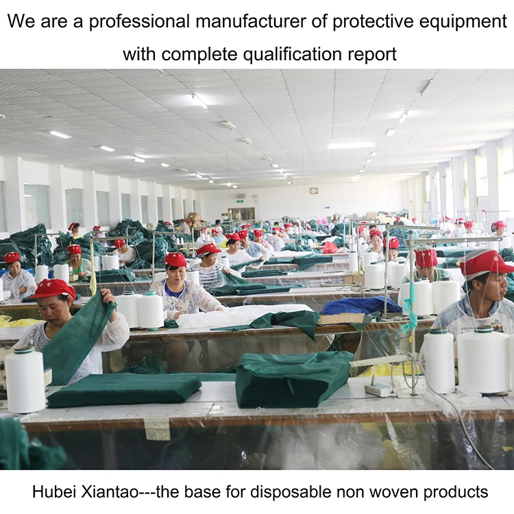  safety industrial disposable pp 50gsm coverall labour supply chemical suit with