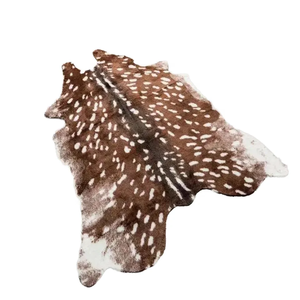 1pc Sika deer carpet  artificial tiger skin anti-slip mat for home decoration animal carpet carpet