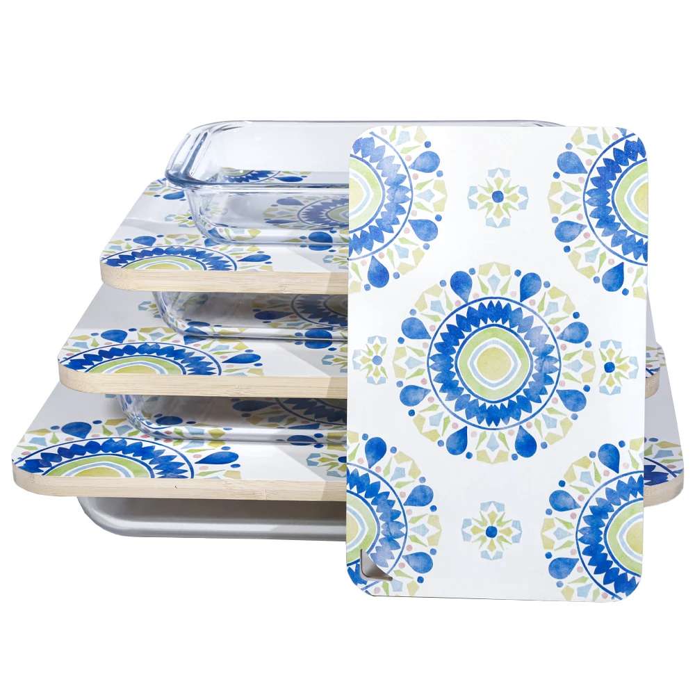 2023LEHE bamboo Lid Fridge-to-Oven Safe Rectangular non stick modern baking tray set glass baking dish