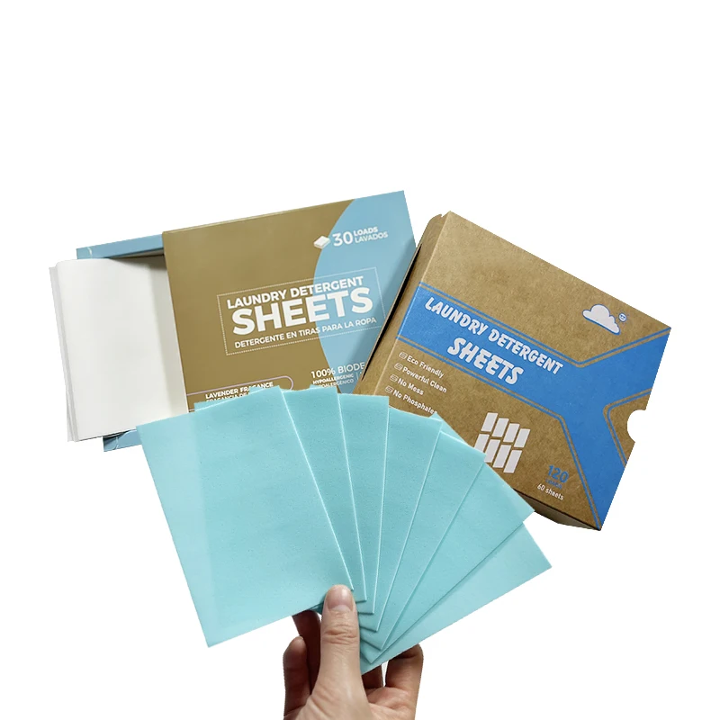 High quality hypoallergenic safe pure plant concentrated cleaning laundry detergent sheet