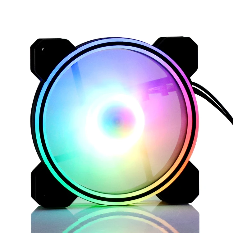Factory Custom RGB FAN 120mm RF Remote Control PC Computer Cooling Fan RGB LED Case Quiet PC Fan