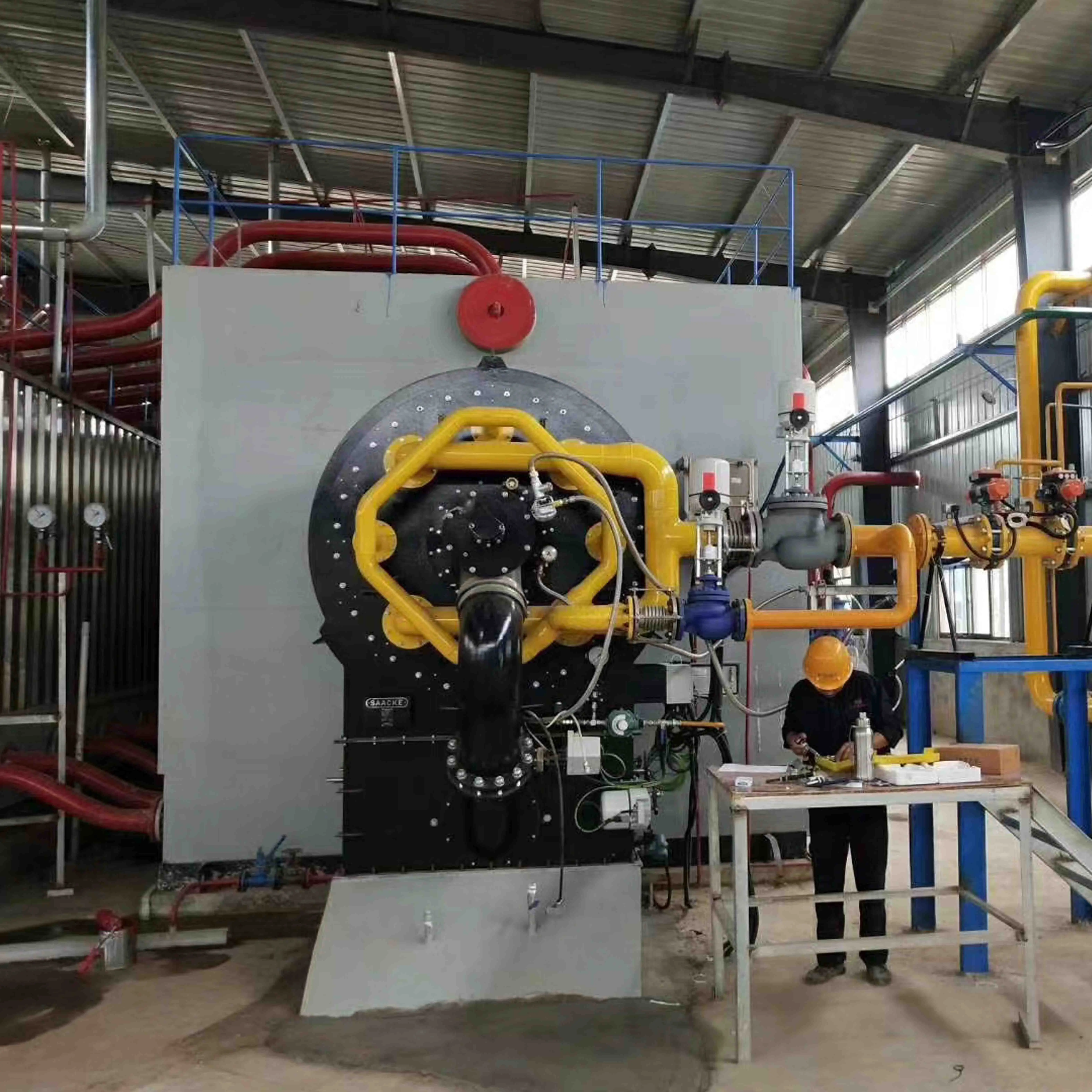 Free of inspection low nitrogen 2t natural gas evaporator food electronic industrial steam generator spot commercial boiler