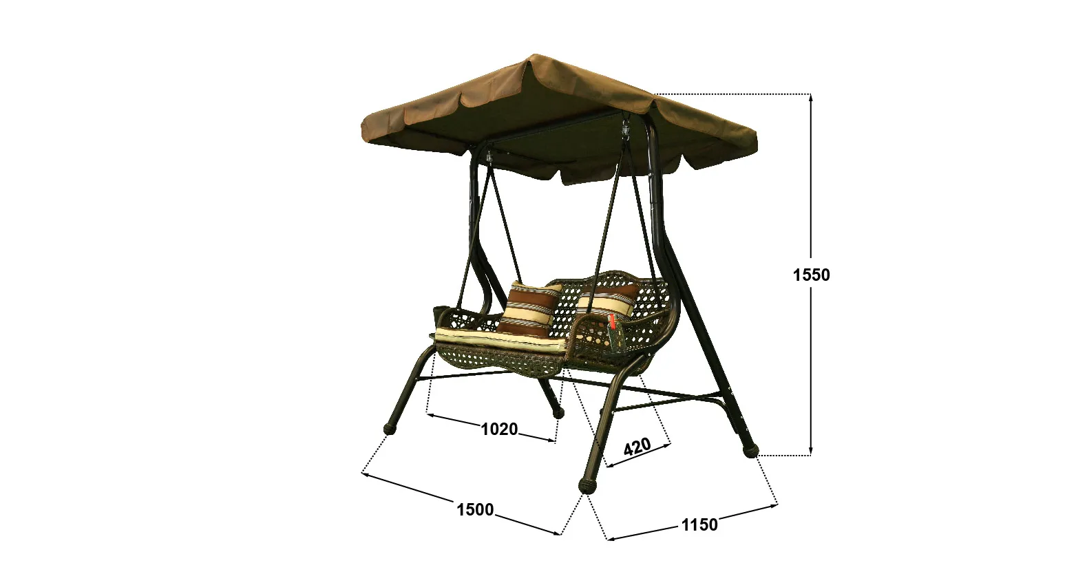 Hot sale Leisure Outdoor Garden  Hanging Swing Chair Canopy