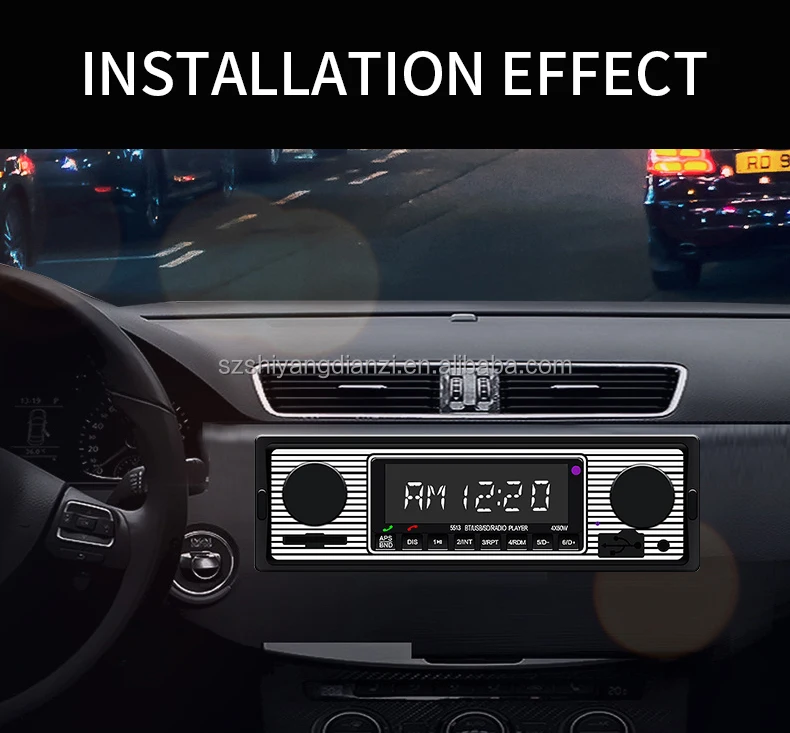 5513 Retro stereo multimedia radio audio call hands-free BT/USB/SD card machine 1din car MP3 player