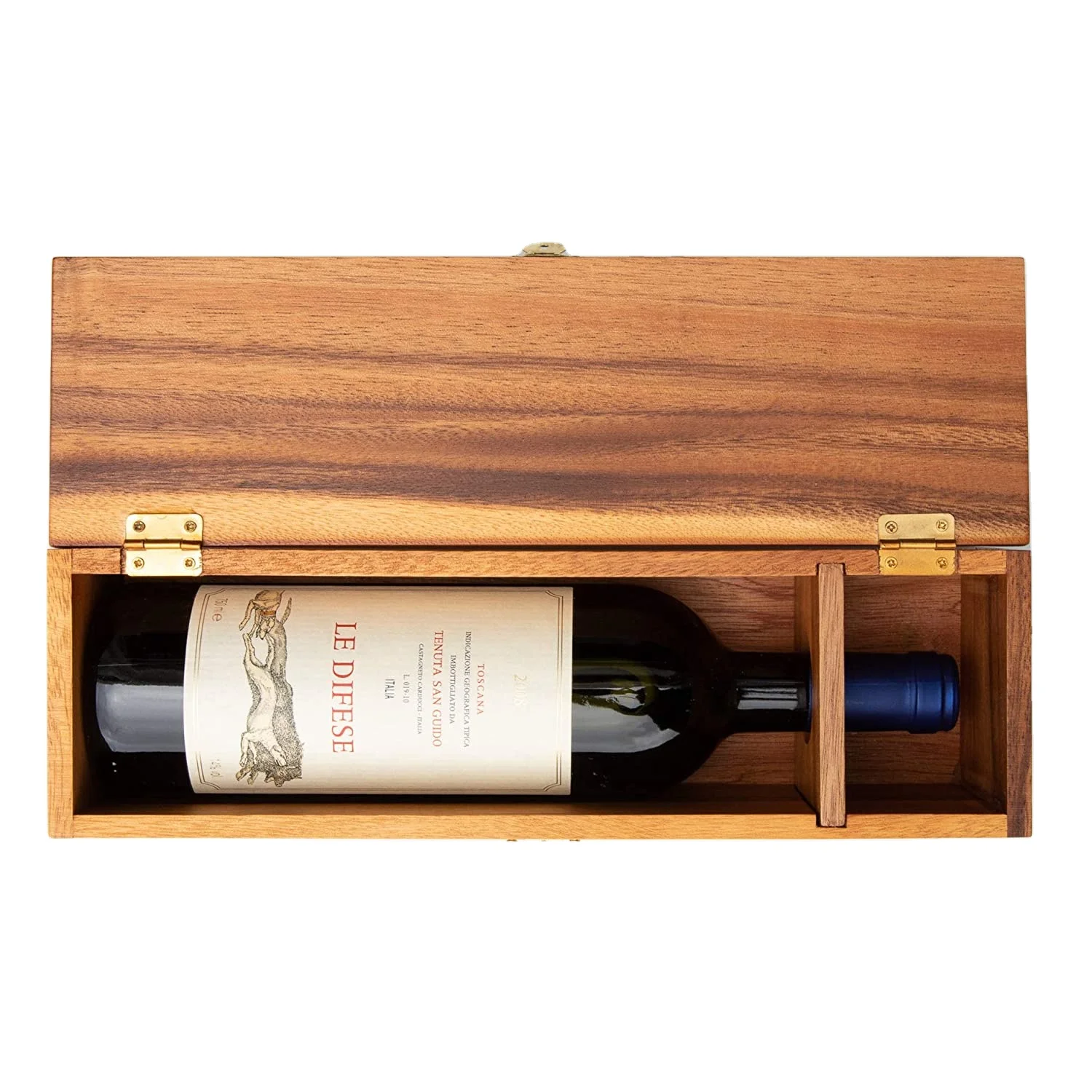 Оптовая продажа, футляр для переноски вина из массива дерева, 1 бутылка вина, коробка для подарочной упаковки, украшение для дома и вечеринки