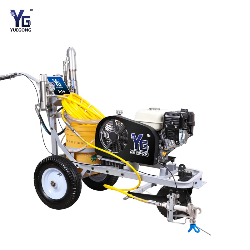 cold paint spray gun gas powered painting machine paint sprayer trafic road sign parking lot paving road line marking machine