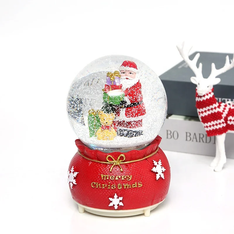 Resin ornaments transparent crystal ball decoration christmas decoration lantern santa claus snowballs