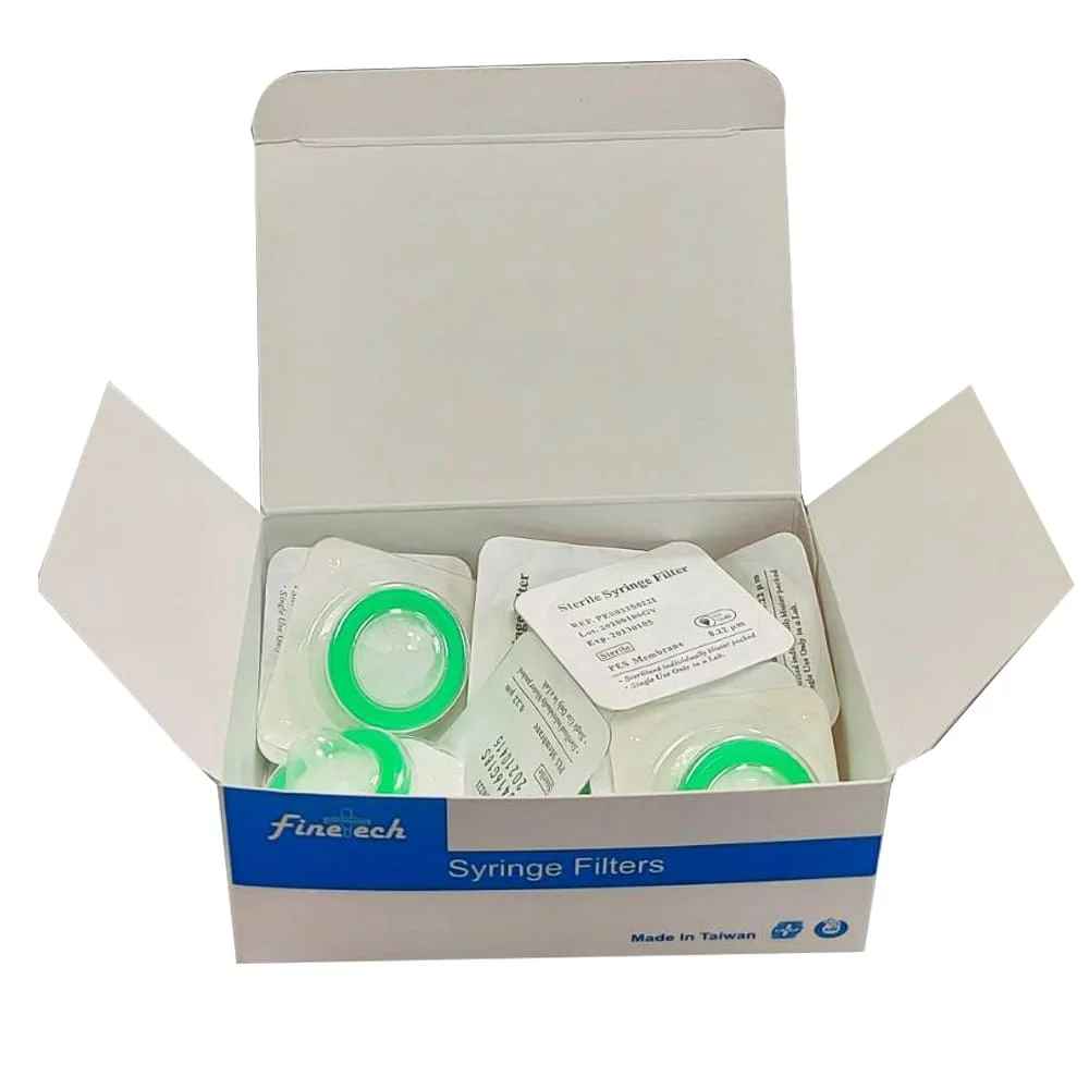 Стерильные фильтры для шприцев 33 мм PES CA нейлон PVDF PTFE для бактериальной фильтрации