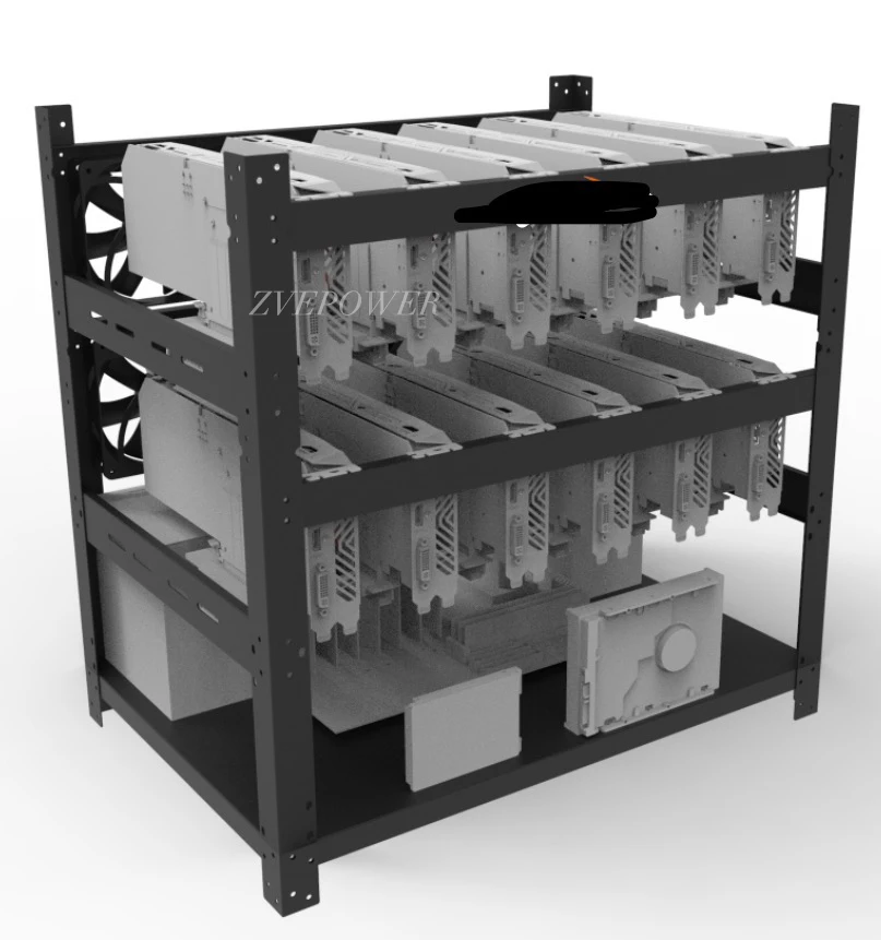 12 GPU Openair Steel  Computer case  For Asus B250 EXPERT MOTHERBOARD