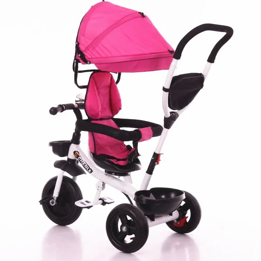 Cheap baby tricycle /4 in 1 children trike bike for kids / 360  rotation baby 4 in 1 stroller tricycle with push handle
