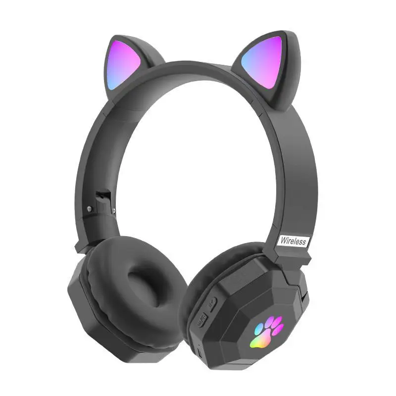 High Quality OEM ODM Manufacturer Wireless Ear Rgb For Razer With  Cute Cat Ears Headphones
