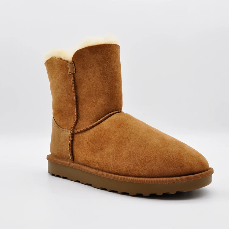 
OEM ODM Women Furry Sheepskin Genuine Leather Fur Winter Snow Boots 