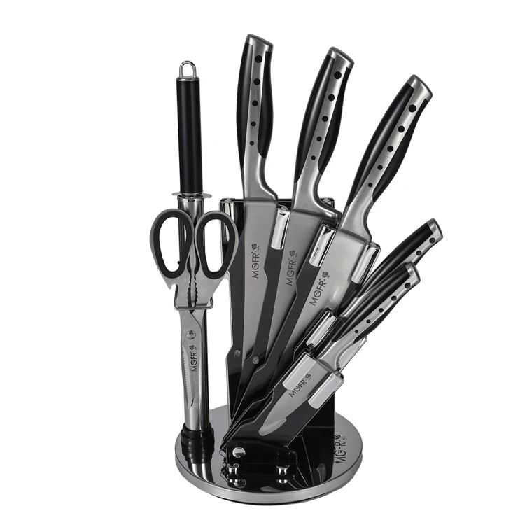 
Household Stainless Steel 7 Sets Of Knife Set High Quality Mirror Polished Chef Knifes Set Kitchen Tools With Knife Holder 