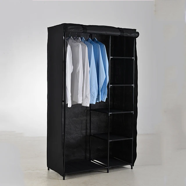 2019 Cheap Promotion Wholesale Non-Woven Bedroom Wardrobe Furniture Mobile Wardrobe