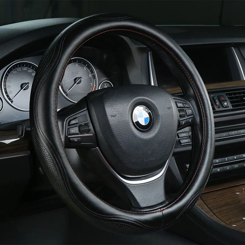 Factory Wholesale Fashion Hot Sell Car accessories Universal luxury steering wheel cover leather