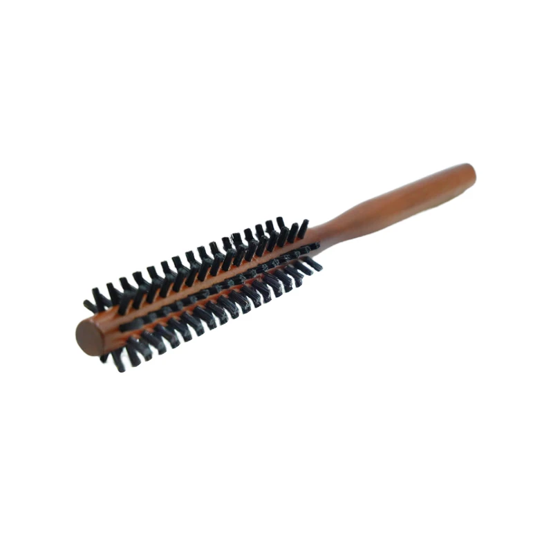 Made in China Wholesale wooden roller comb home salon styling bristle and nylon roller hair brush round hairbrush