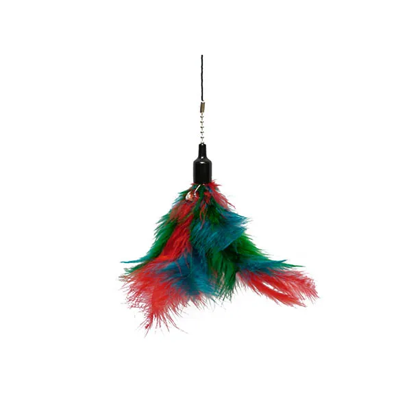 New products online shop china rainbow  feather replacement interactive pet chasing cat toy  feather flying cat toy