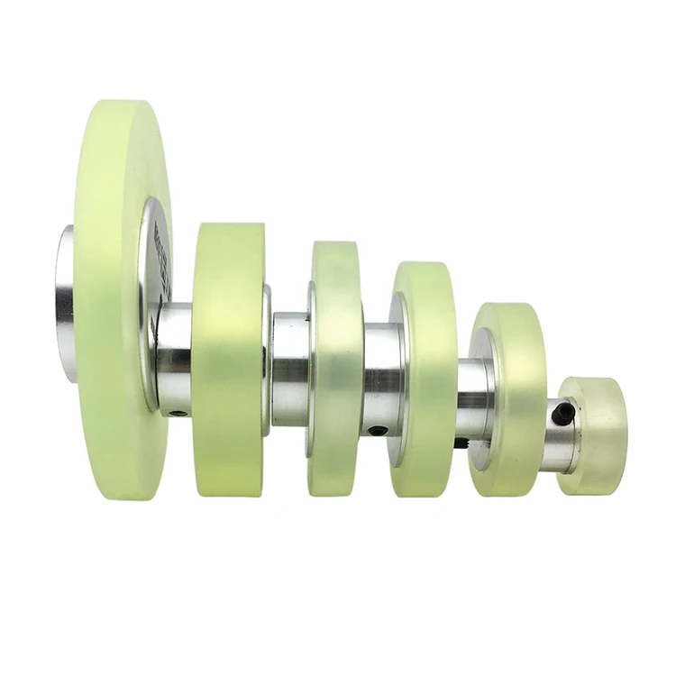 Custom high precision length measuring rotary wheel PU coating encoder wheel