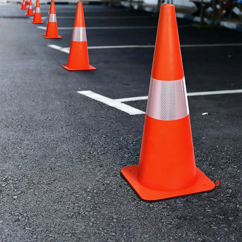 High Visibility High Intensity Reflective Film Self Adhesive Sticker Traffic Cone Sign for traffic Safety PVC Road Cones