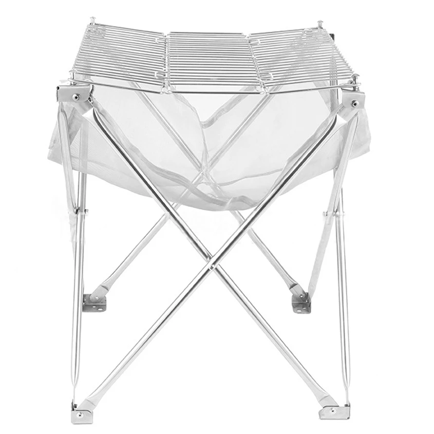  Stainless steel folding grill stove Camping outdoor wood bonfire