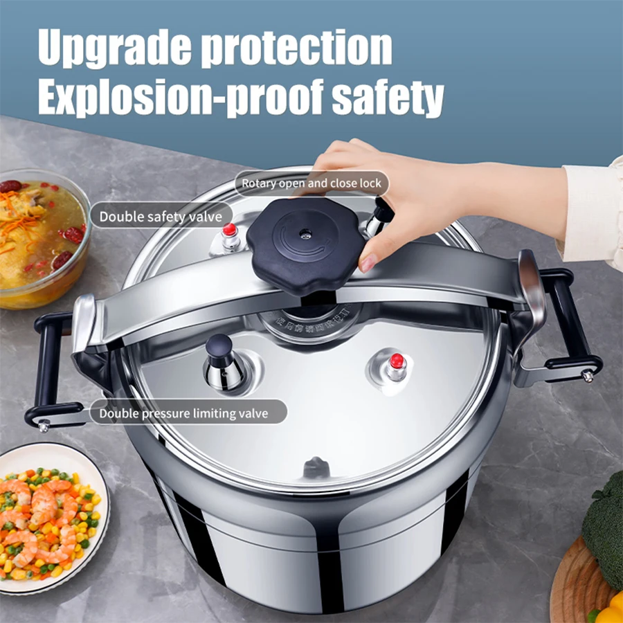 Large Aluminum Soup Pot and Cookware Set New Camping Pressure Cooker Kitchen Supplies Gas Stove Applicable