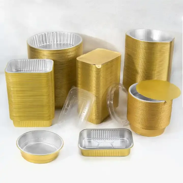 Good quality factory directly aluminum foil disposable lunch box fast food container trays at good price