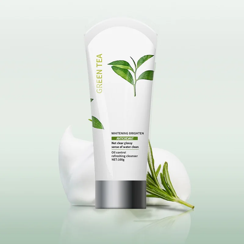 Deep Cleaning Green Tea Face Cleanser Refreshing Anti Acne Moisturizing Foam Plant Amino Acid Facial Cleanser