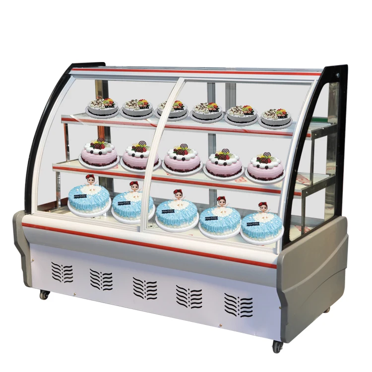 Cake Display Case Mini Refrigerator Cabinet Wholesale Factory Price Acrylic Display Cooler with Good Reducer ISO
