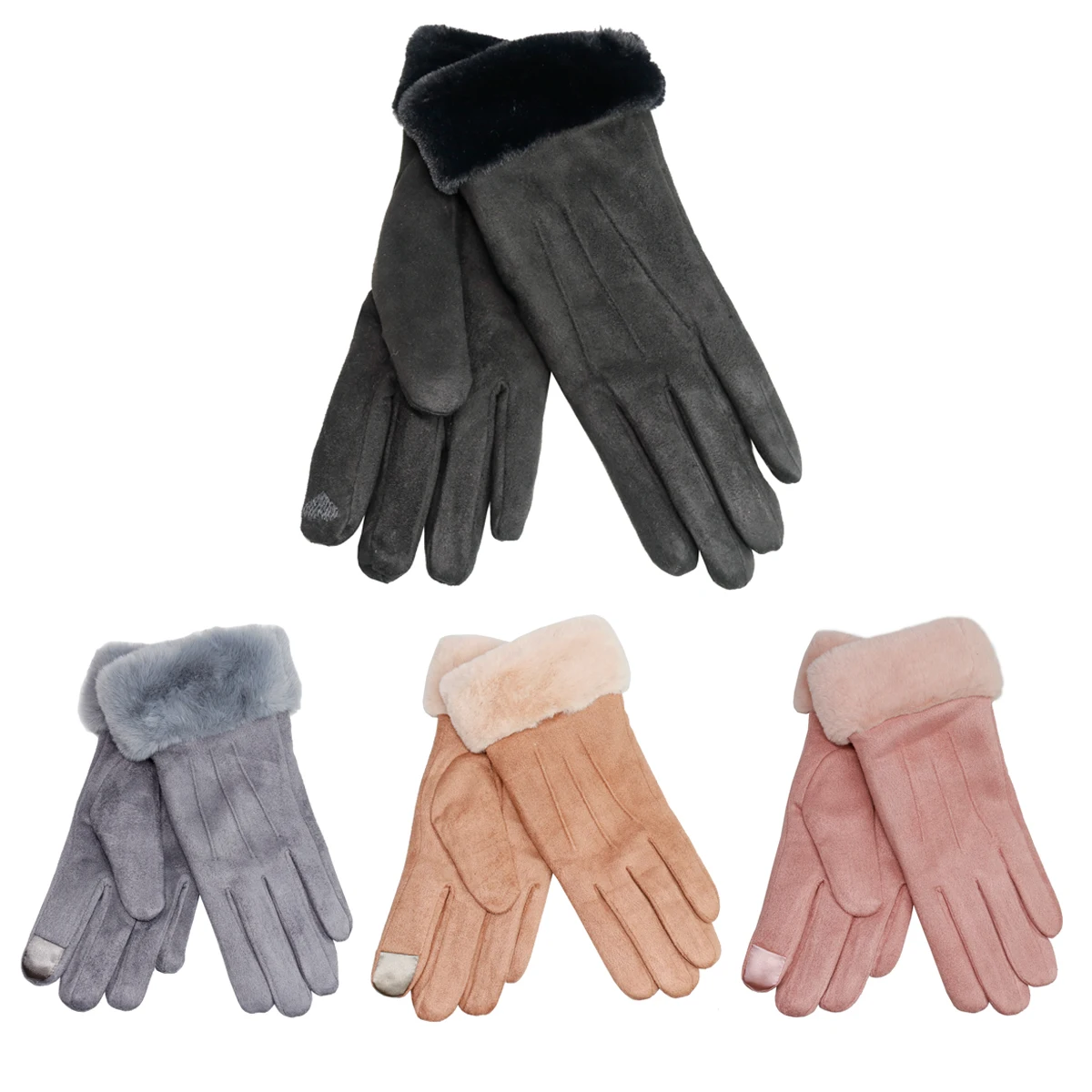 Warm Winter Ladies Touch Screen Fashion Windproof  Winter Gloves High Performance Cold Proof Bike Thick Winter Gloves For Women