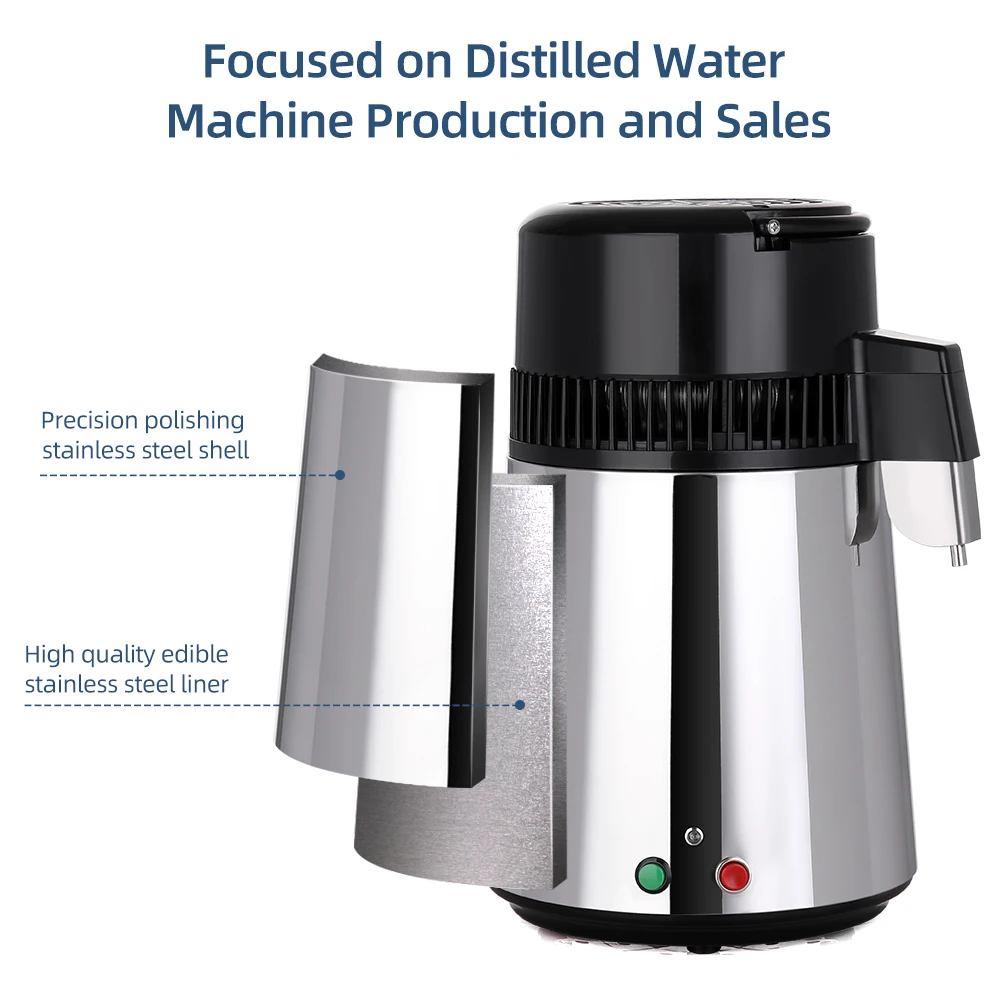 Temperature controlled AZDENT stainless steel water distiller distilled water machine
