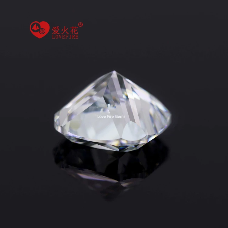 Ready stock white cubic zirconia stones cushion princess cut zircon stone price synthetic 5a cubic zirconia