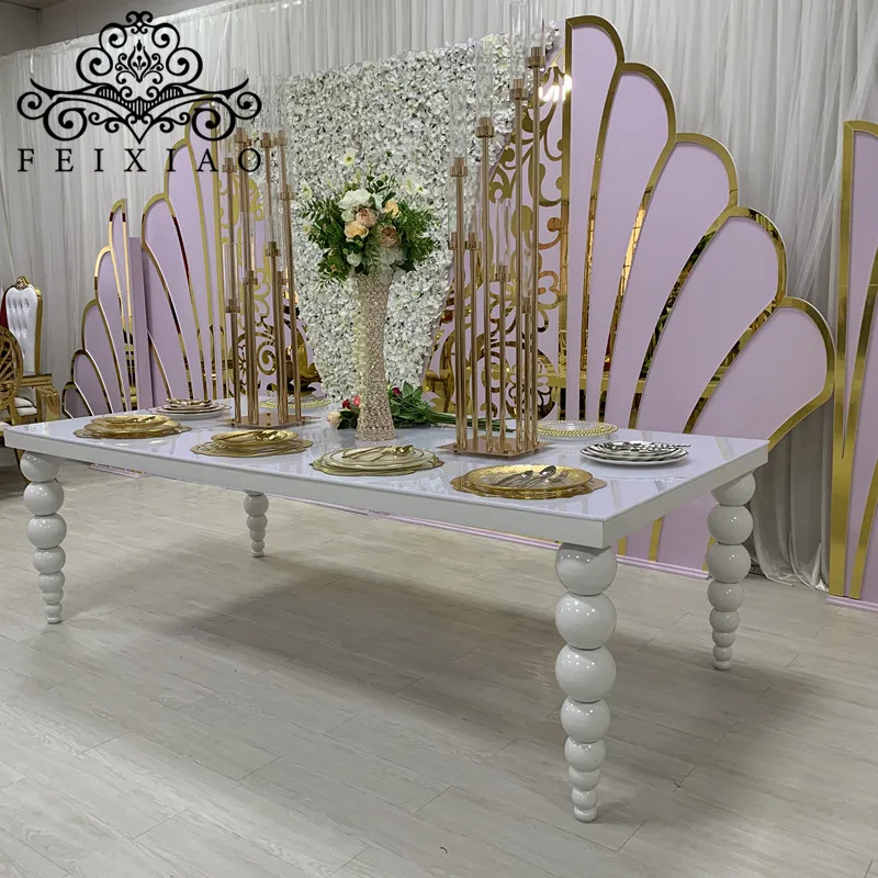 Event furniture Mirror top Stainless steel New design wedding table