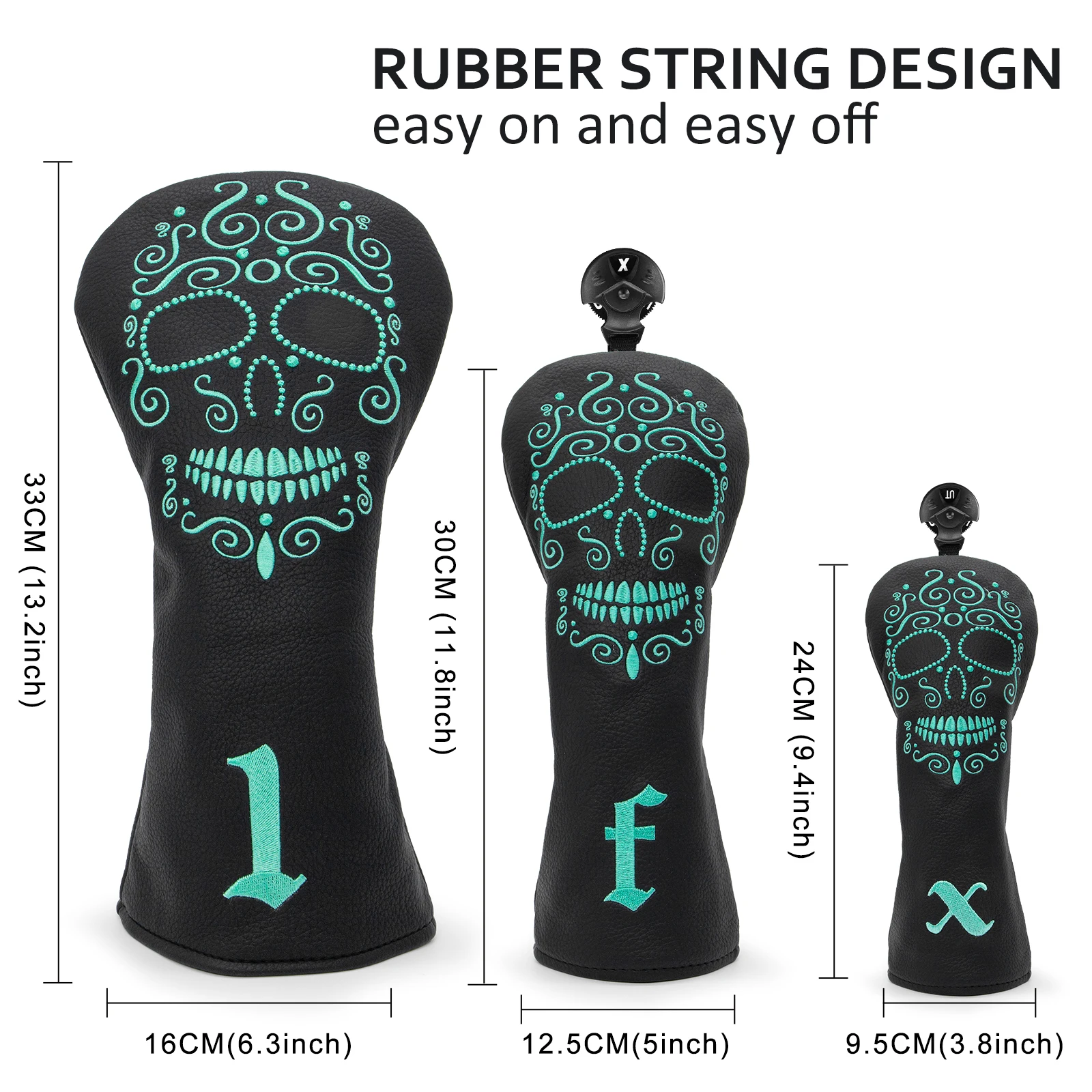 OEM Design Primus Golf Wholesale Golf Club Covers Headcovers Golf Headcovers Leather Black