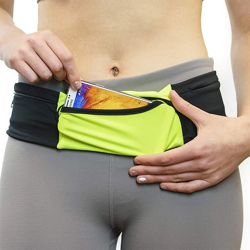 New Design Customized Running Belt Universal Elastic Fanny Pack, Soft Light Sport Waist Bag Phone Money Bottle Storage