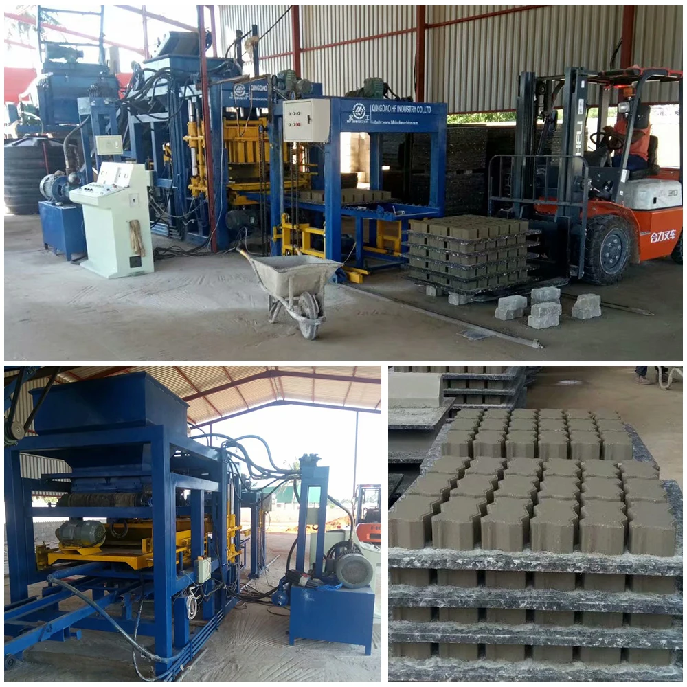 QT5-15 Fully Automatic Hydraulic Concrete Cement Hollow Brick Block Making Moulding Machine Price Sale