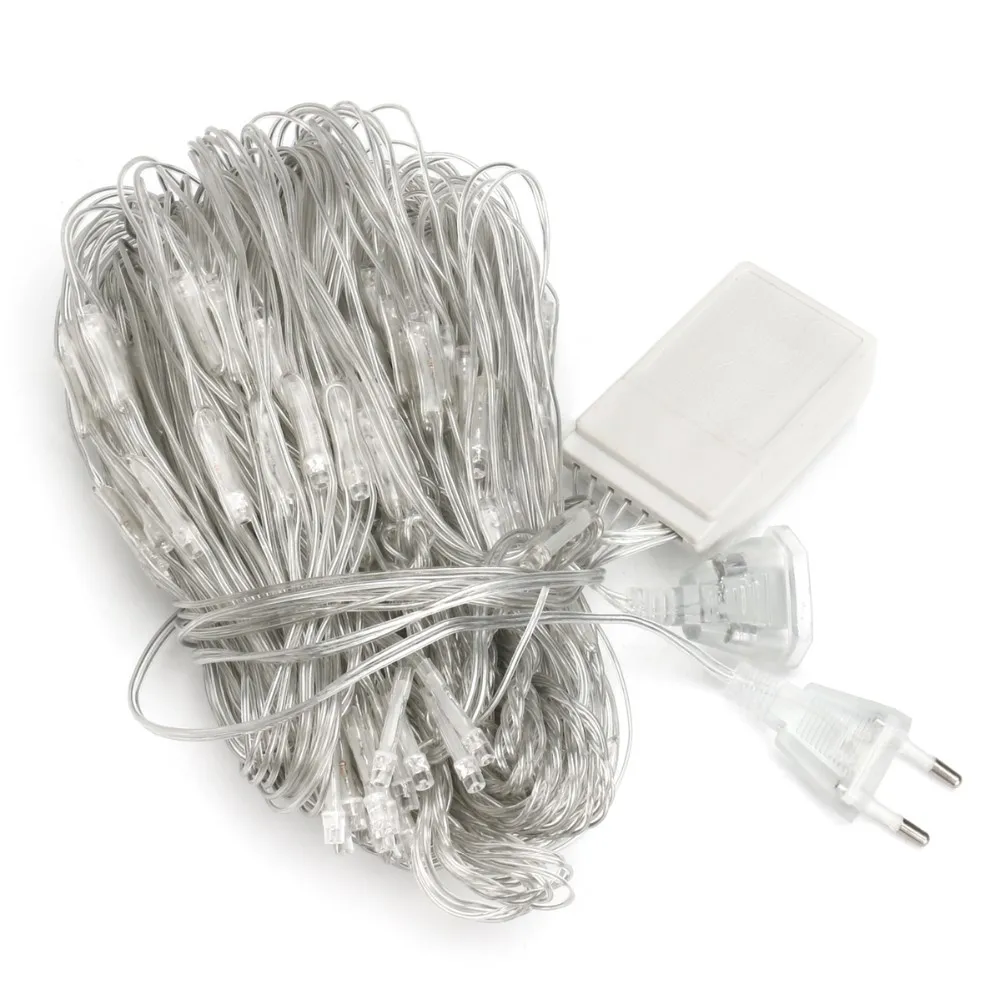 
EU110V US220V Holiday LED Fairy Star Curtain String luminarias Garland Decoration Christmas Decoration Light 